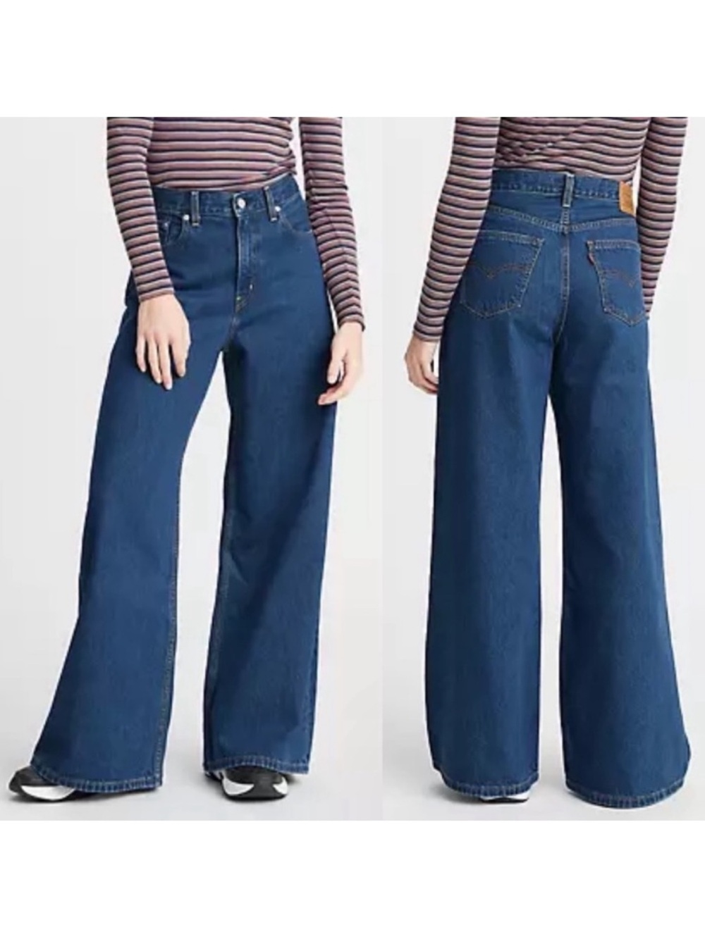 $108 Levi’s Woman’s Premium Loose Wide Leg Denim Jeans,Size 27